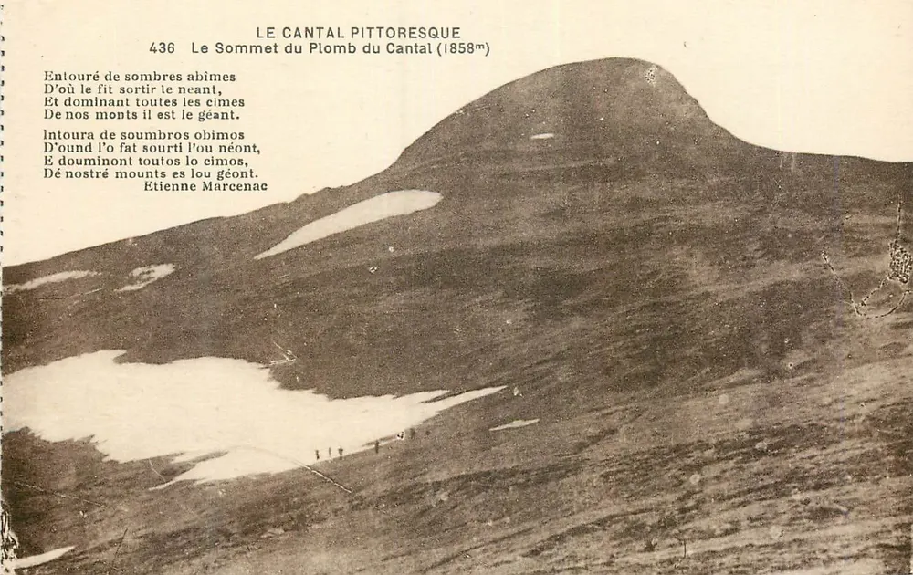 Das pittoreske Cantal — Gipfel des Plomb du Cantal (1858m) — Edition B. Laborie, Aurillac - Vorderseite