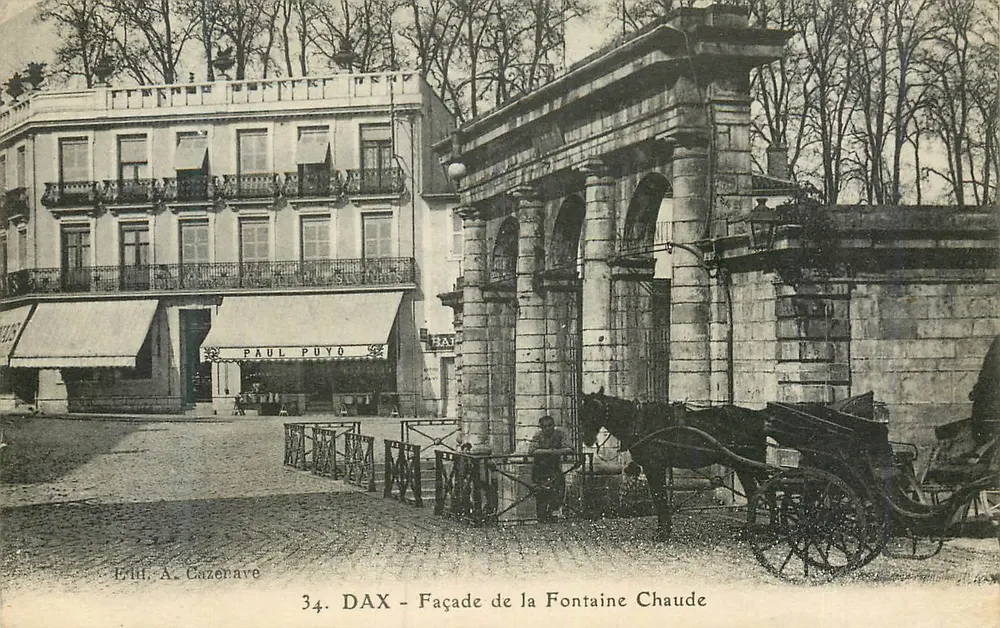 DAX - Façada Fontaine Chaude — Wydawca A. Cazenave, nr 34 - Awers