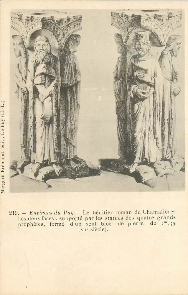 Umgebung des Puy — romanischer Bénitier von Chamalières — Margerit-Brémont (H.-L.) - Vorderseite