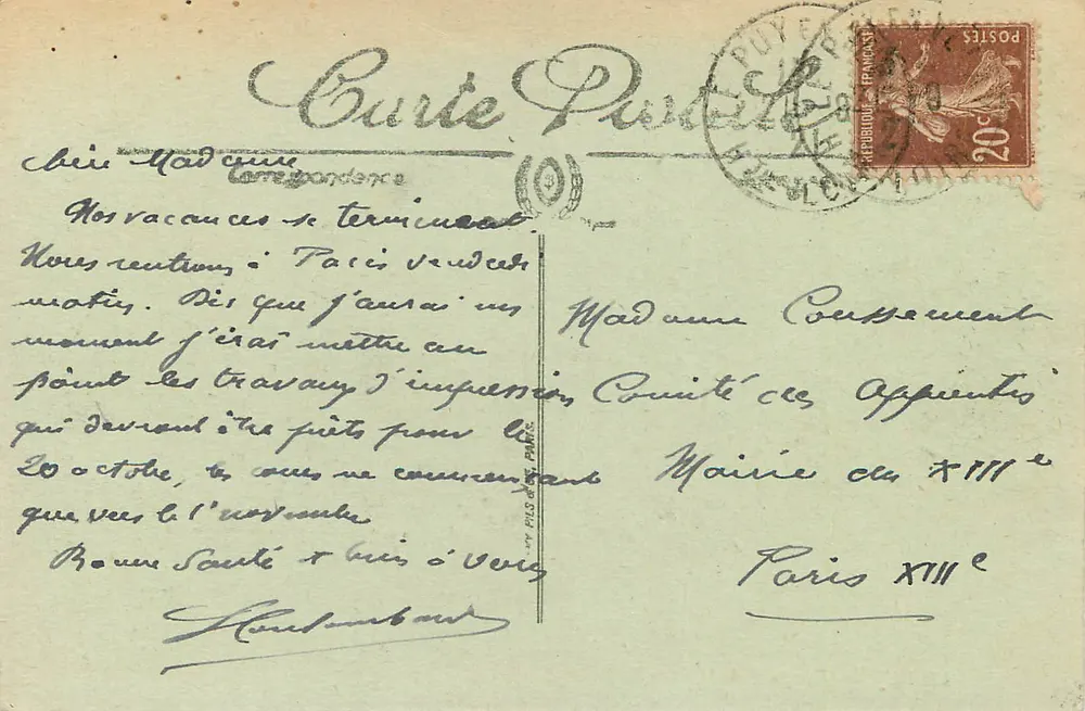 Le Puy — Vue prise de la Côte Rocheardaud — LL. n°8 - Verso