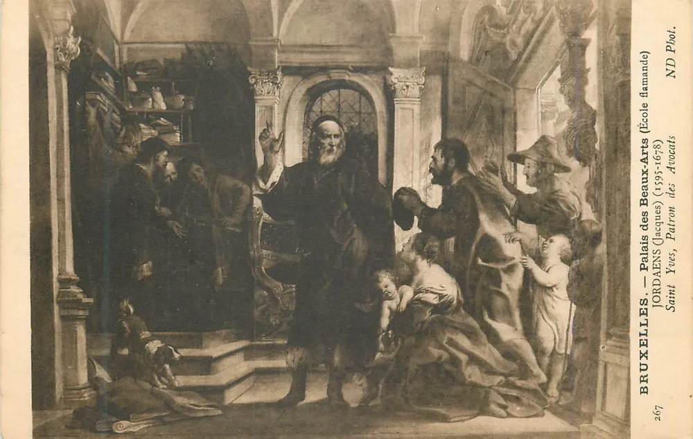 Brüssel — Palais des Beaux-Arts — Jordaens (Jacques) — Saint Yves, Patron der Anwälte - Vorderseite