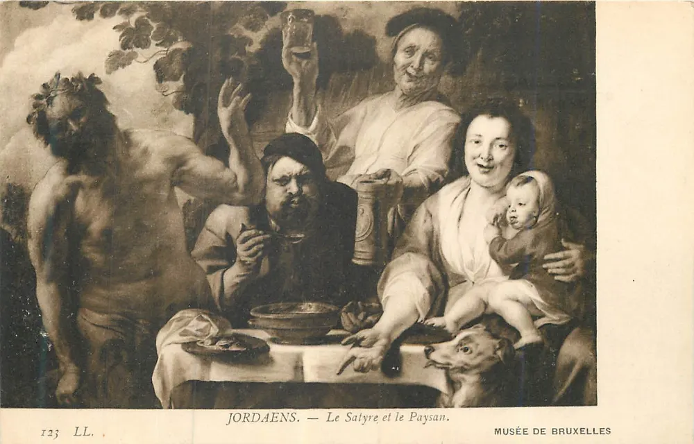 Jordaens — Der Satyr und der Bauer — Museum von Brüssel - Vorderseite