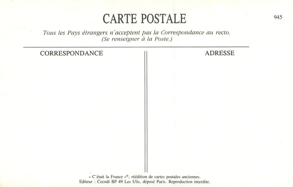 Tipos da Auvergne — O Peneiramento das Nozes — Edit. Berger, LL. SELECTA - Verso