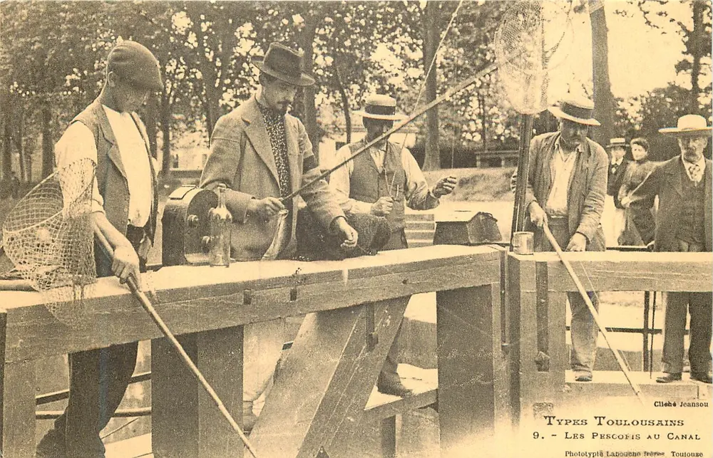 Os Pescois no Canal — Tipos Toulousains 9 — Fototipia Labouche Frères Toulouse - Frente