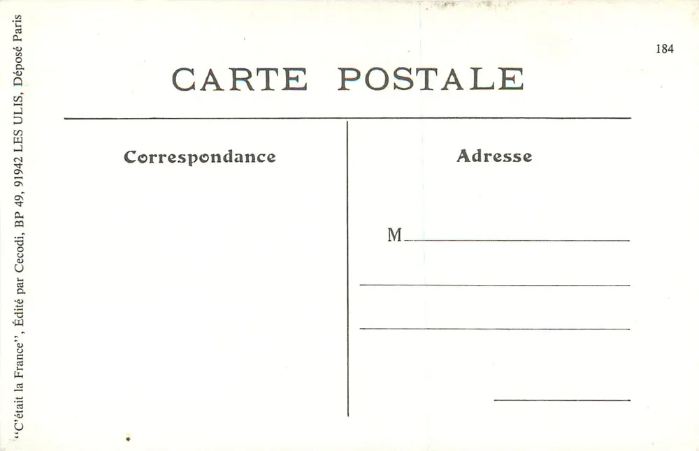 Os Pescois no Canal — Tipos Toulousains 9 — Fototipia Labouche Frères Toulouse - Verso