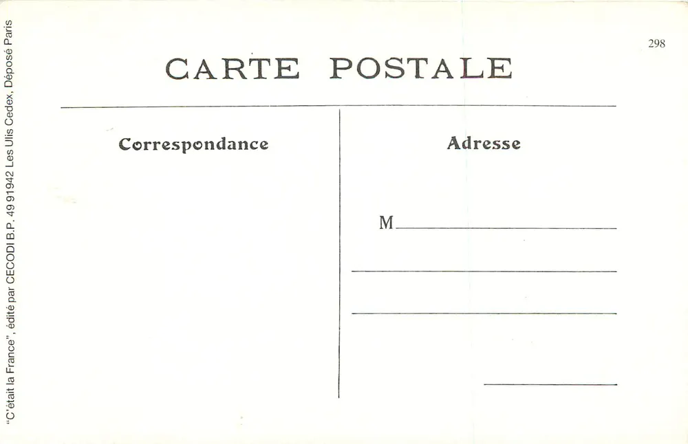En Provence — La Cueillette des Olives — Le Départ — Éditions J. Brun et Cie, Carpentras - Verso