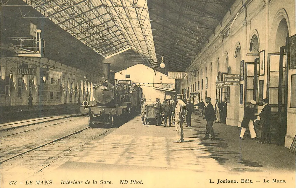 Le Mans — Wnętrze stacji — L. Joniaux, Wydawnictwo — Le Mans. - Awers