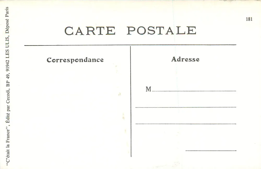 Saint-Germain-en-Laye — Parisisches Restaurant, C. Marchal, Eigentümer — Place de la Paroisse — Verlag: France la France, Nr. 181 - Rückseite