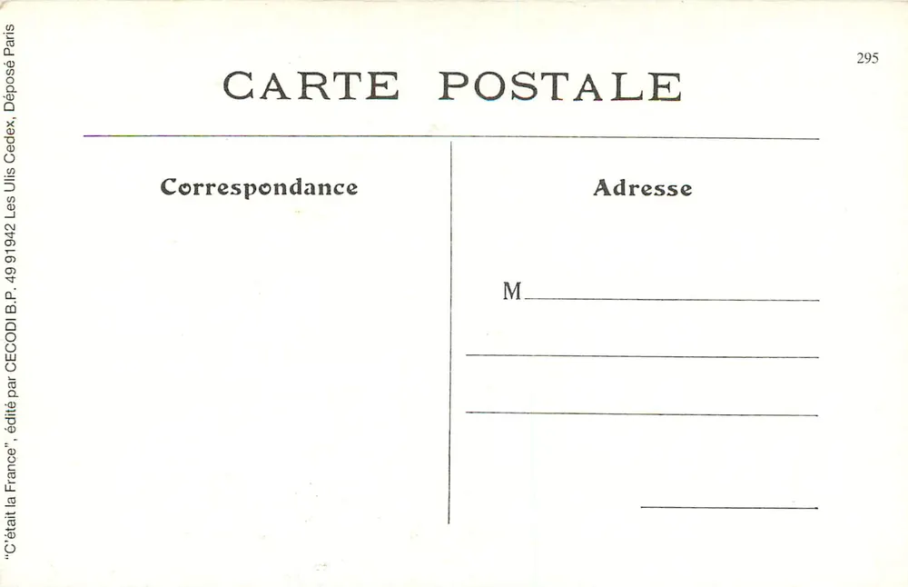 Les Alpes - Charbonnière en combustion (1250 m. d'alt.) — Édition Auguste Gros, Serres, n° 619 - Verso