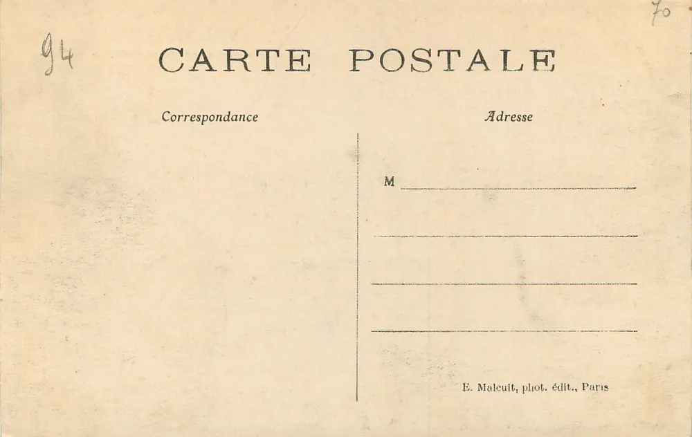 Vincennes — Vista geral do Donjon — E.M. n°277 - Verso