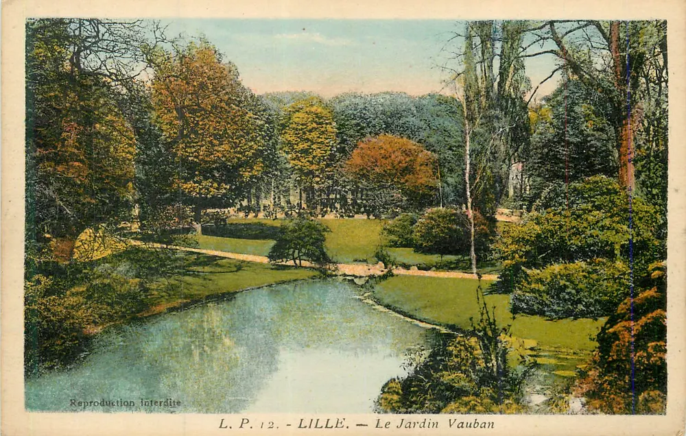 Lille - O Jardim Vauban — Lucien Pollet, editor, n° L.P. 12 - Frente