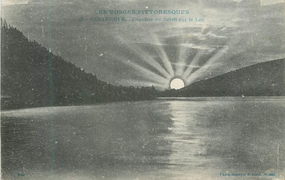 Gérardmer — Sonnenuntergang am See — Photo Homeyer et Lord, Epinal - Vorderseite