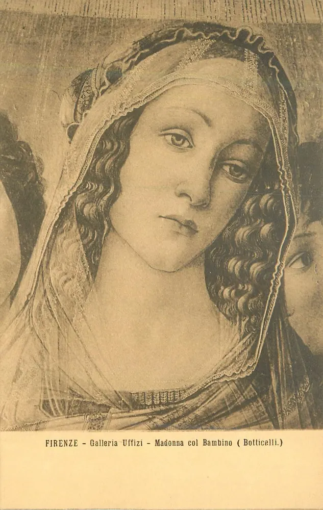 Madonna mit Kind — Botticelli — Galleria Uffizi, Florenz - Vorderseite