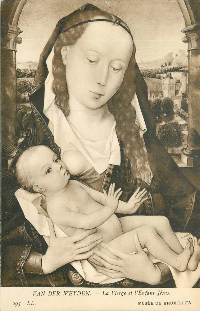 Van der Weyden — La Vierge et l'Enfant-Jésus — Musée de Bruxelles, n° 295 LL - Recto