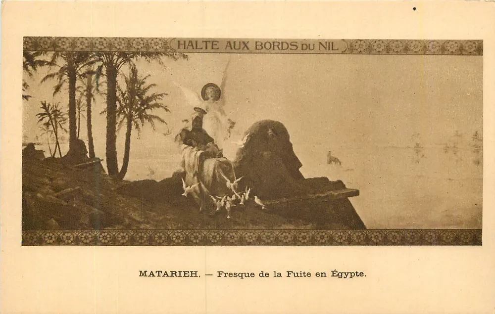 Matarieh — Fresko der Flucht nach Ägypten — Hélio Postale - Vorderseite