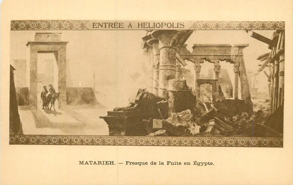 Eingang zu Heliopolis — Fresko der Flucht nach Ägypten — Aulard et Cie, Paris - Vorderseite
