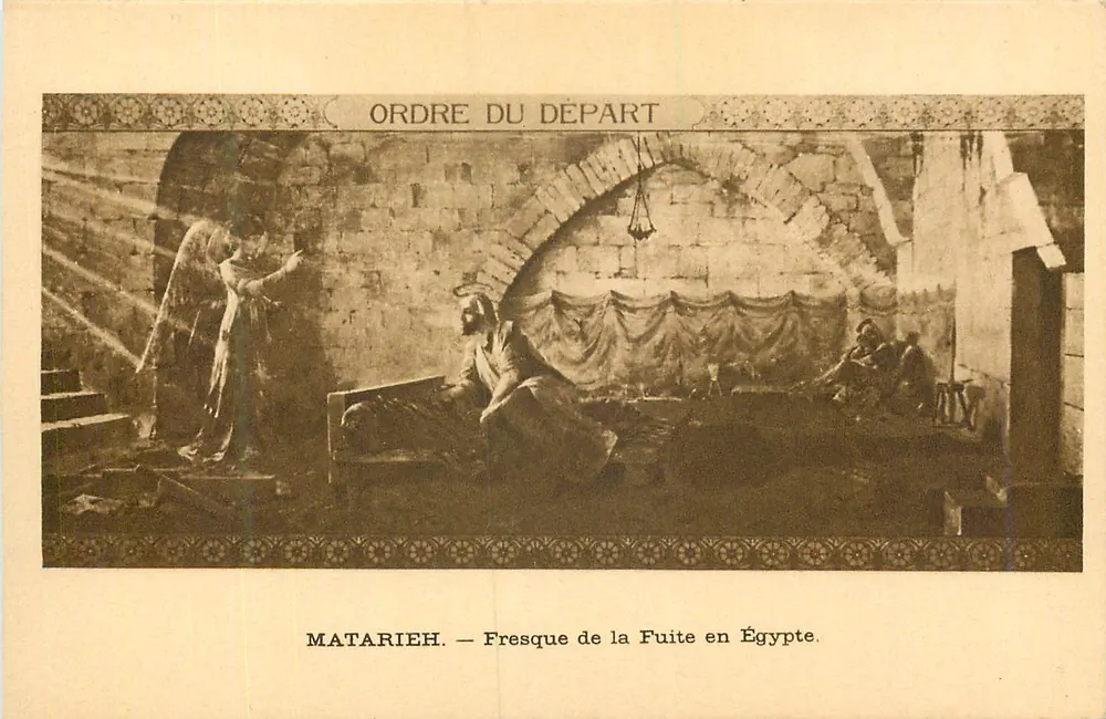 Matarieh — Fresko der Flucht nach Ägypten — Aulard et Cie, Paris - Vorderseite