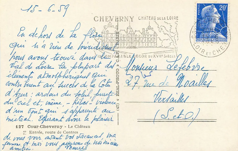 Castillo de Cheverny — Entrada — editor Cap - Reverso