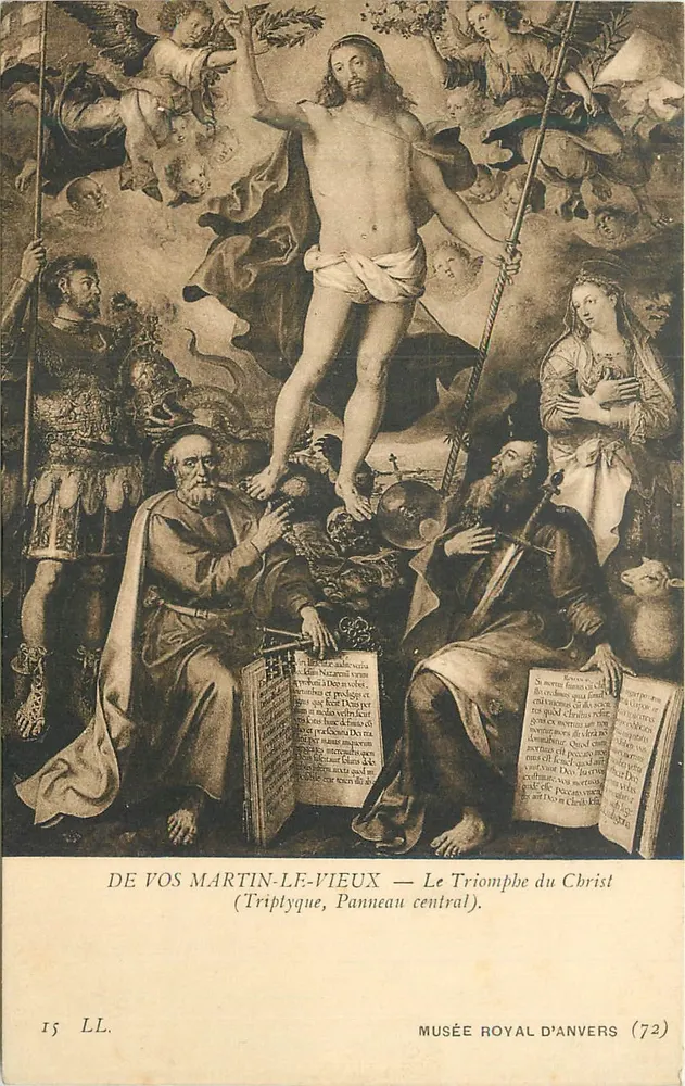 Der Triumph des Christus — Triptychon, Mittelteil — Königliches Museum von Antwerpen (72) - Vorderseite