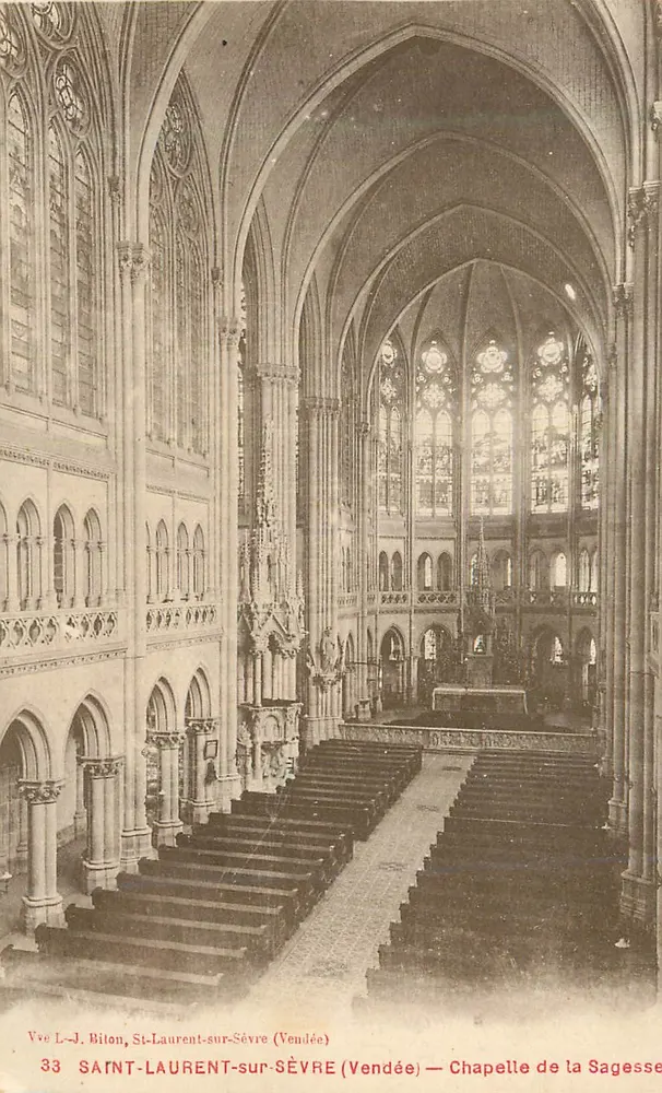 Saint-Laurent-sur-Sèvre (Vendée) — Chapelle de la Sagesse — Vue L.-J. Bilon, n°33 - Recto