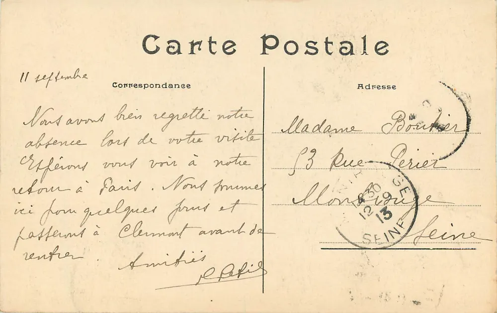 Le Puy-en-Velay — Rocher Saint-Michel d'Aiguilhe — Éditeur L. Hirdouelle, Paris, n°463 - Rückseite