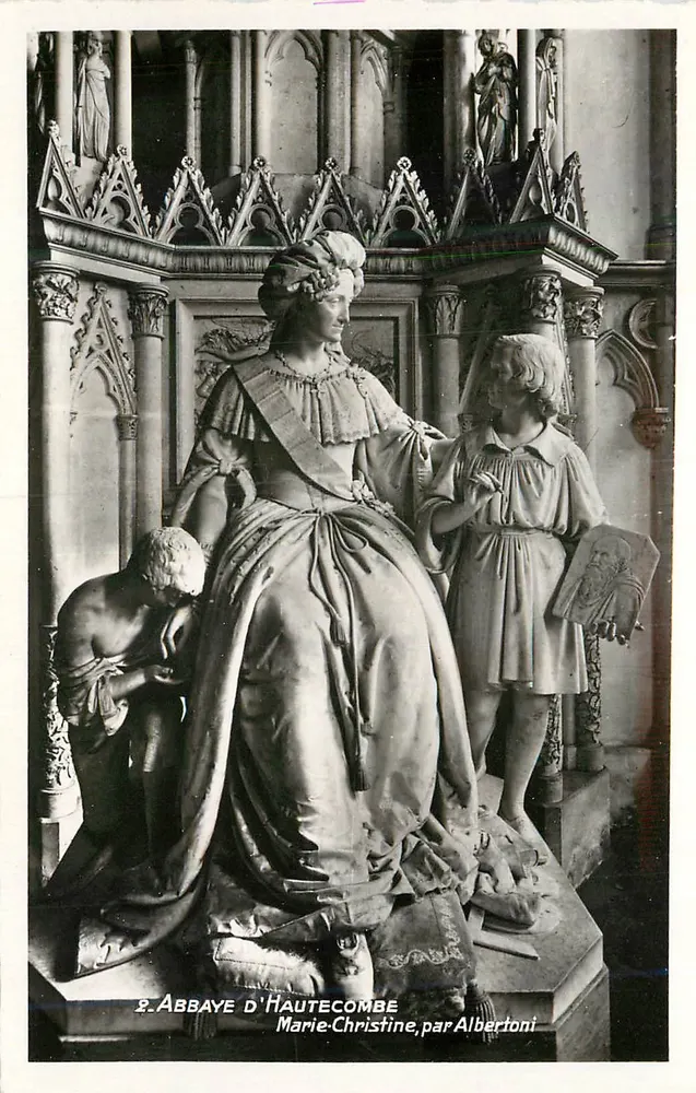 Statue de Marie-Christine à l'Abbaye d'Haute-Combe — par Albertoni — Édition Spéciale (57) - Recto