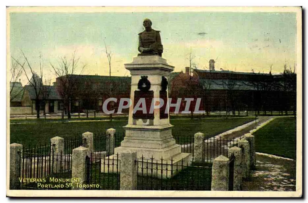 Monument dos Veteranos — Portland St, Toronto — editor desconhecido - Frente