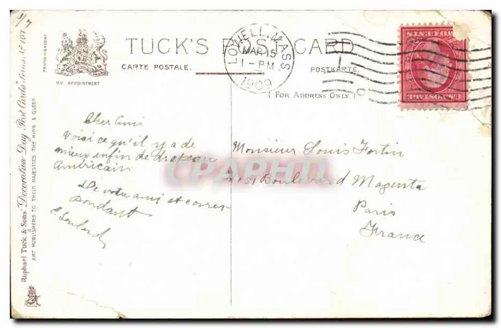 Bandera americana — The Star-Spangled Banner! — Tuck's Post Card, n°107 - Reverso
