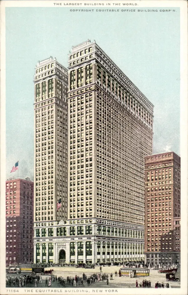 O prédio Equitable — o maior prédio do mundo — Editor: Equitable Office Building Corp. N° 71164 - Frente
