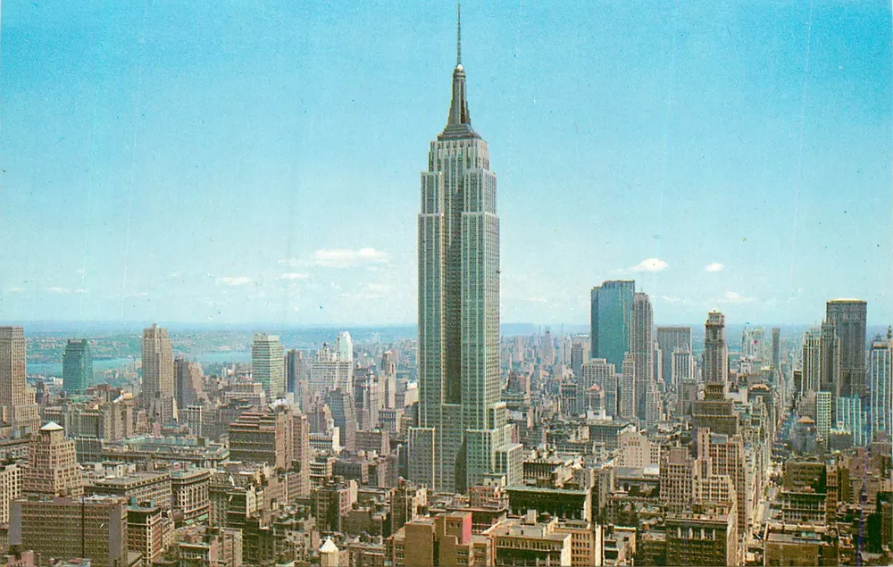Empire State Building — widok panoramiczny — Karta pocztowa P3870 - Awers