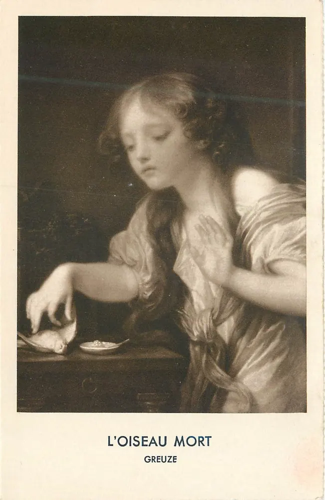 L'Oiseau Mort — Greuze - Frente