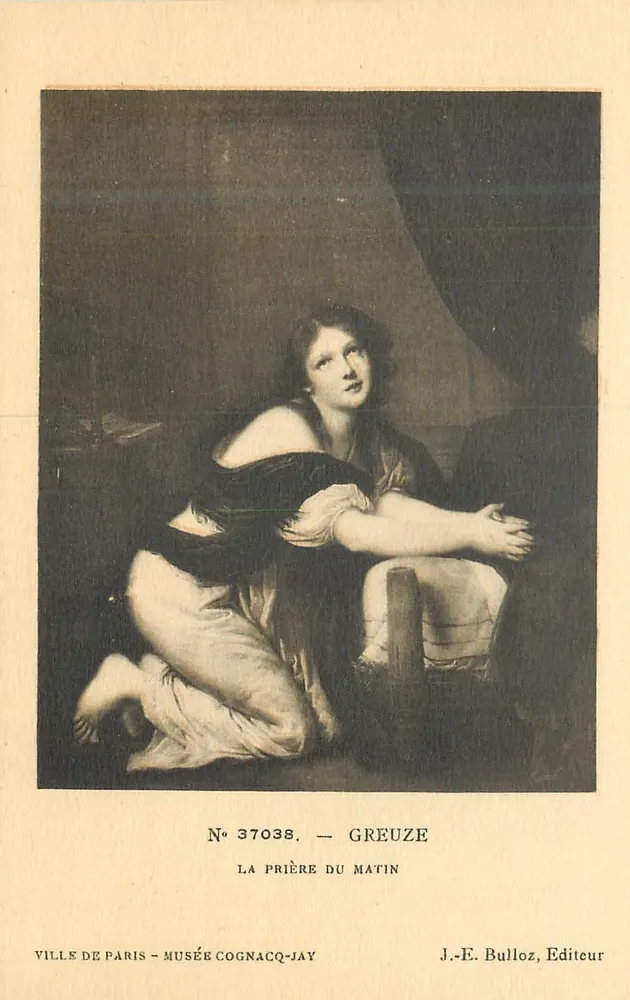 Das Morgengebet — Greuze — J.-E. Bulloz, Verleger - Vorderseite
