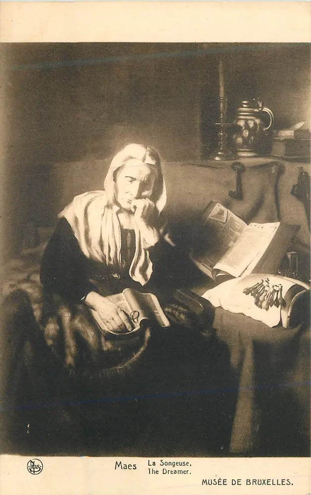 La Songeuse — Maes — Museu de Bruxelas — Edição N. JELS, N° 153 - Frente
