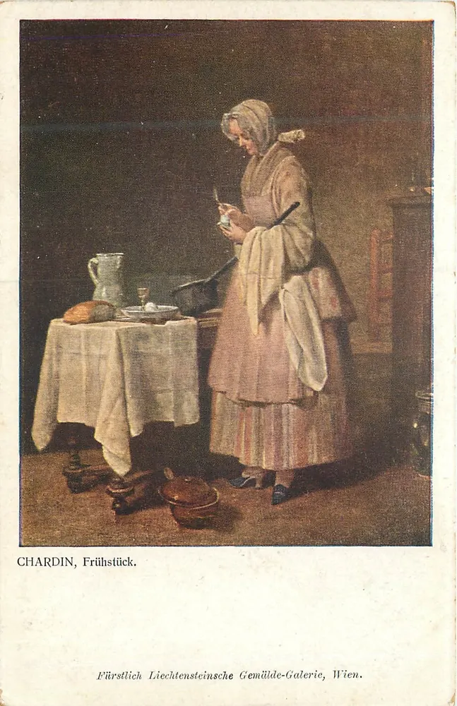 Chardin, Śniadanie — Obraz — Furstlich Liechtensteinische Gemälde-Galerie, Wien - Awers