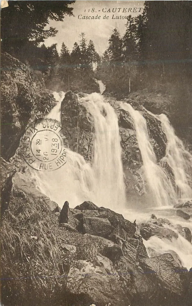 Cascata de Lutouret — Cauteret — Edição fotográfica Quinault - Lourdes - Frente