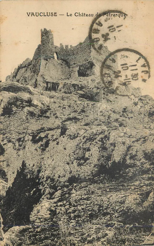 Vaucluse — O Castelo de Petrarcque — editor desconhecido, número de série não visível - Frente