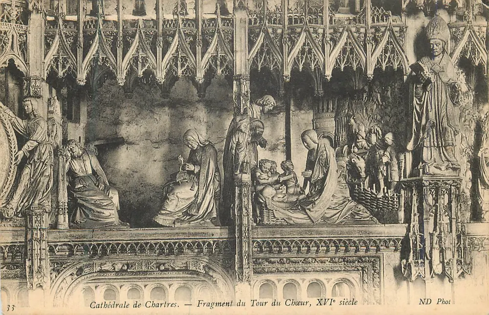 Kathedrale von Chartres — Fragment des Chorumschritts, 16. Jahrhundert — ND Phot - Vorderseite