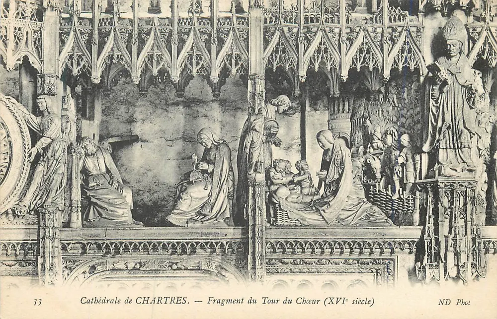 Kathedrale von CHARTRES — Fragment des Chorumschritts (16. Jahrhundert) — ND Photo - Vorderseite