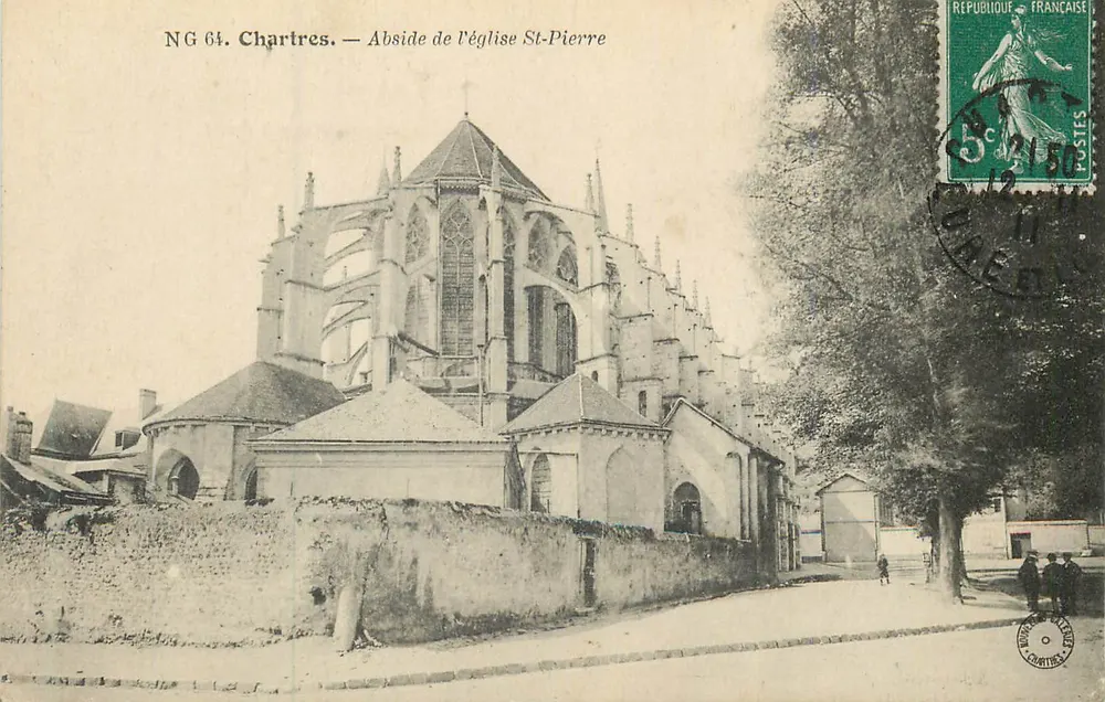Chartres — Abside da Igreja de São Pedro — NG 64, editor não identificado - Frente