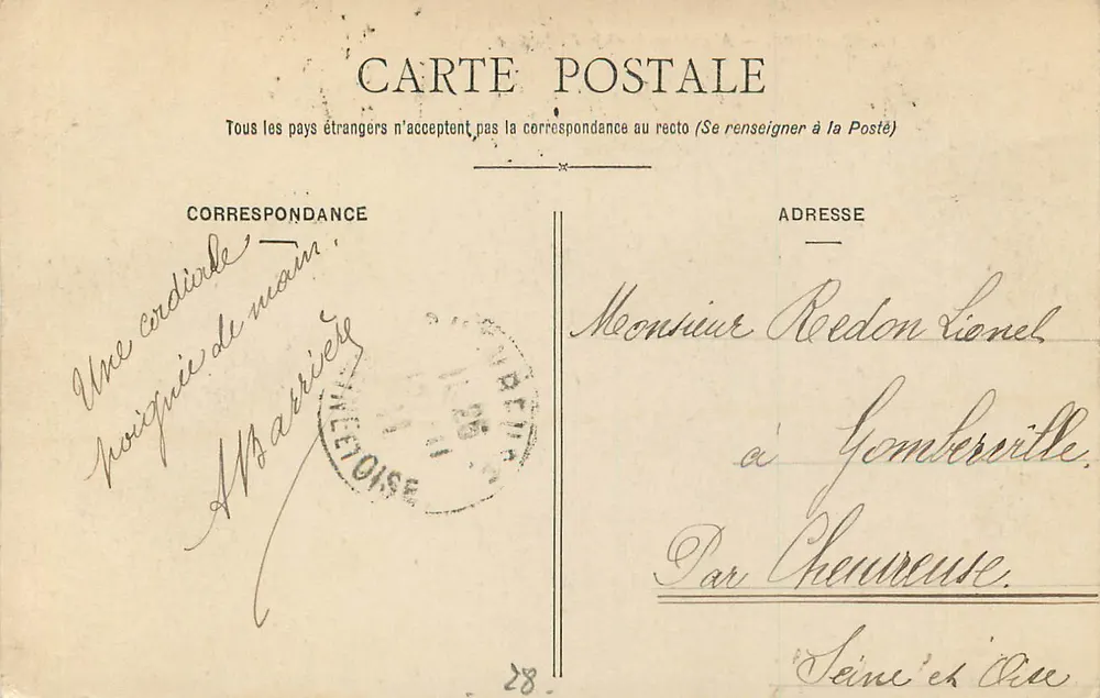 Chartres — Abside da Igreja de São Pedro — NG 64, editor não identificado - Verso