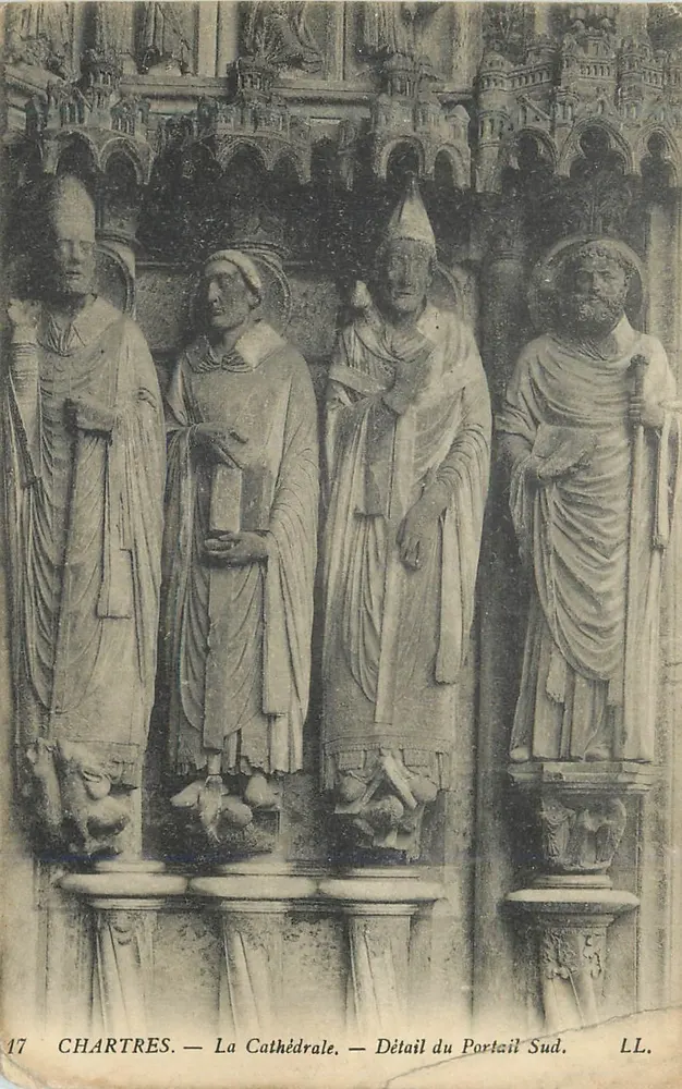 Chartres — La Cathédrale — Détail du Portail Sud. LL. — n°17 - Recto