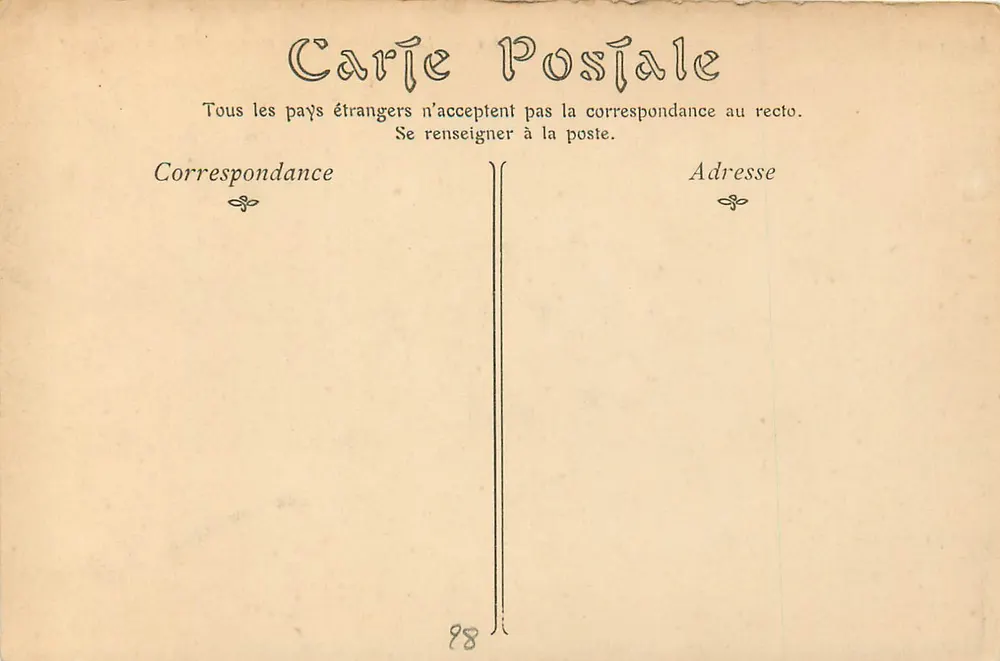Chartres — Die Kathedrale, Ansicht vom Porte Guillaume — unbekannter Verlag, Nr. 100 - Rückseite