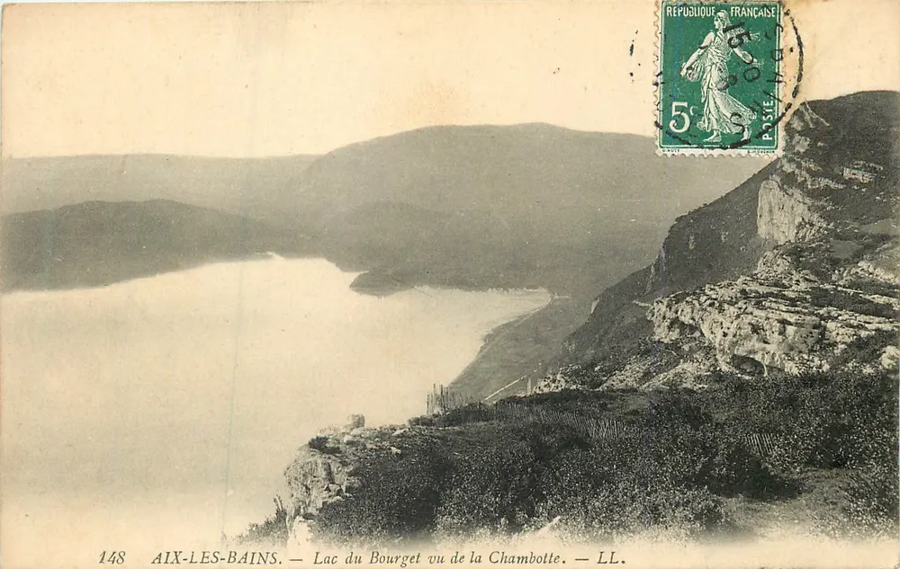 Lac du Bourget vu de la Chambotte — Aix-les-Bains — LL. — n°148 - Recto