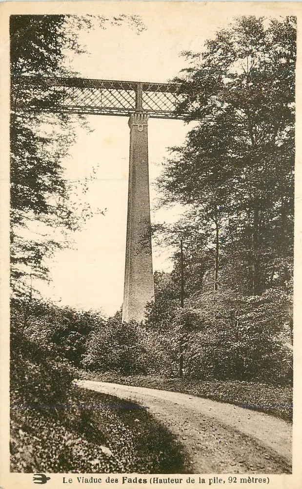 Der Viaduc des Fades — Höhe der Pfeiler, 92 Meter — unbekannter Verleger - Vorderseite