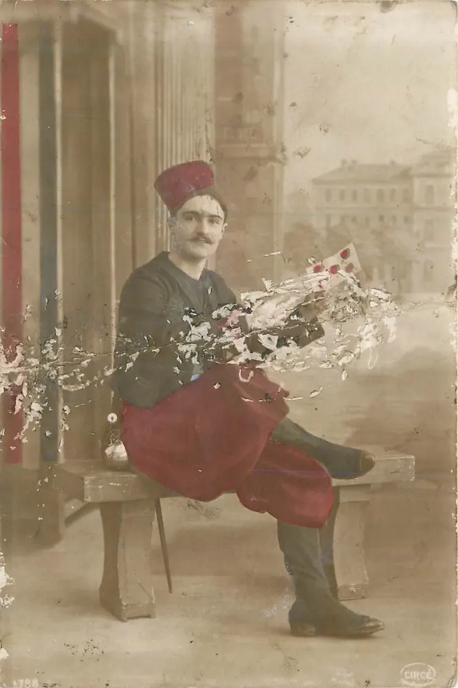 Homem em traje oriental — pose em banco — editor CIRCE n°1788 - Frente