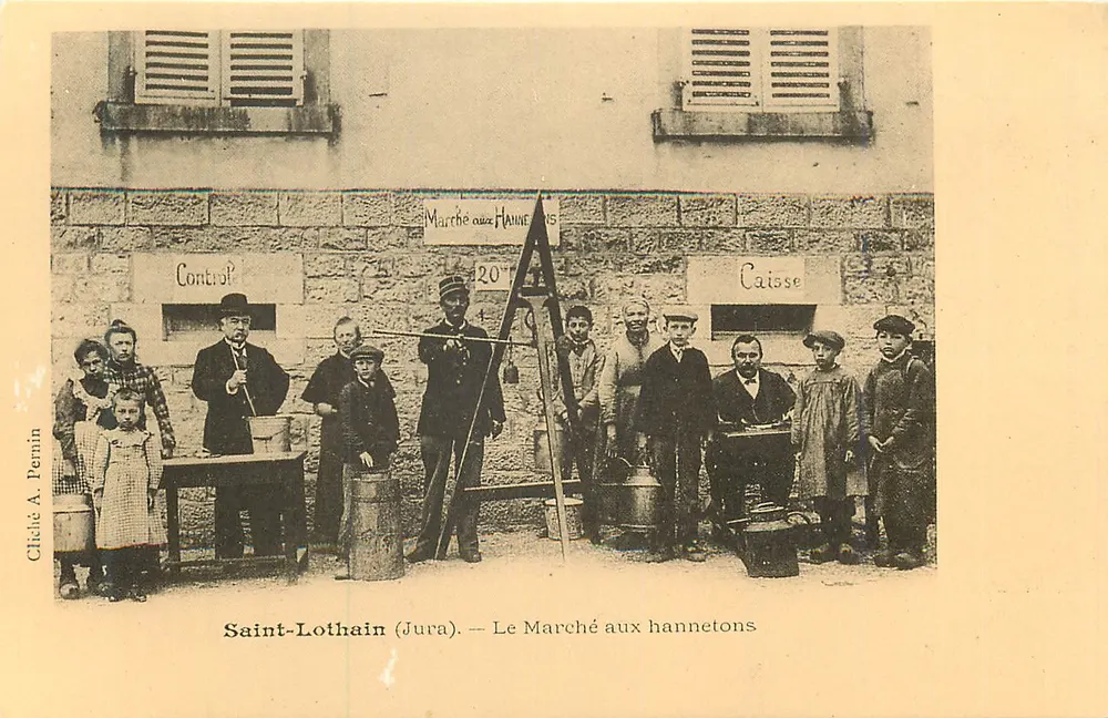 Saint-Lothain (Jura) — Le Marché aux hannetons — Gliot A. Pernin - Recto