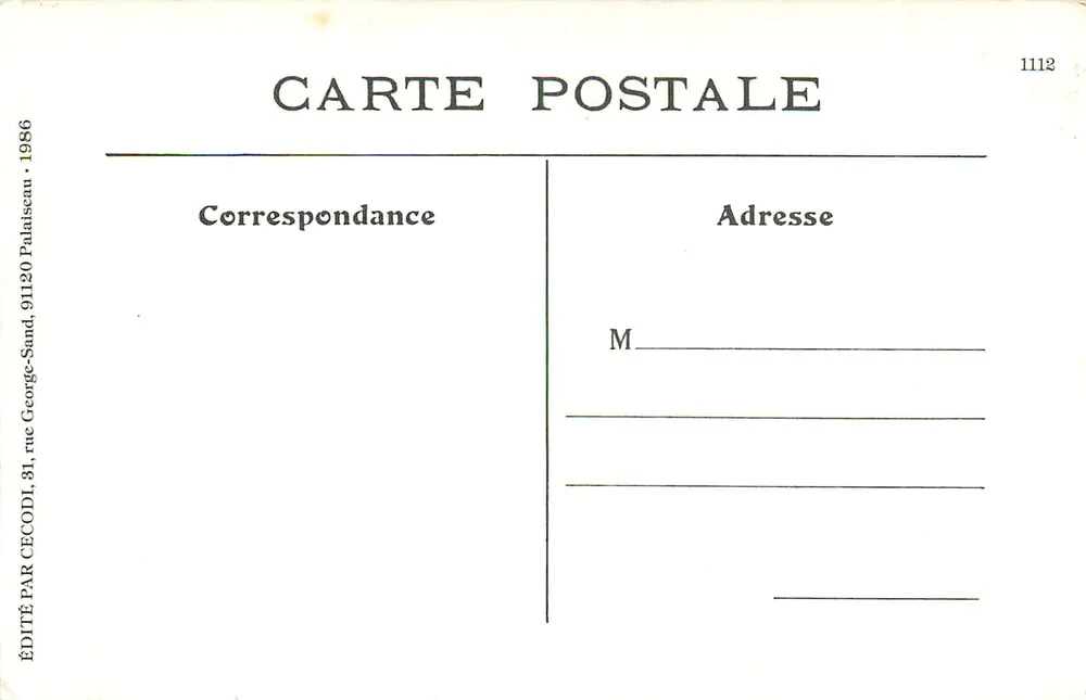 Szene im Zentrum — Schmied und Schleifer im Dorf — Bessot und Guionne, Verlag Brive - Rückseite