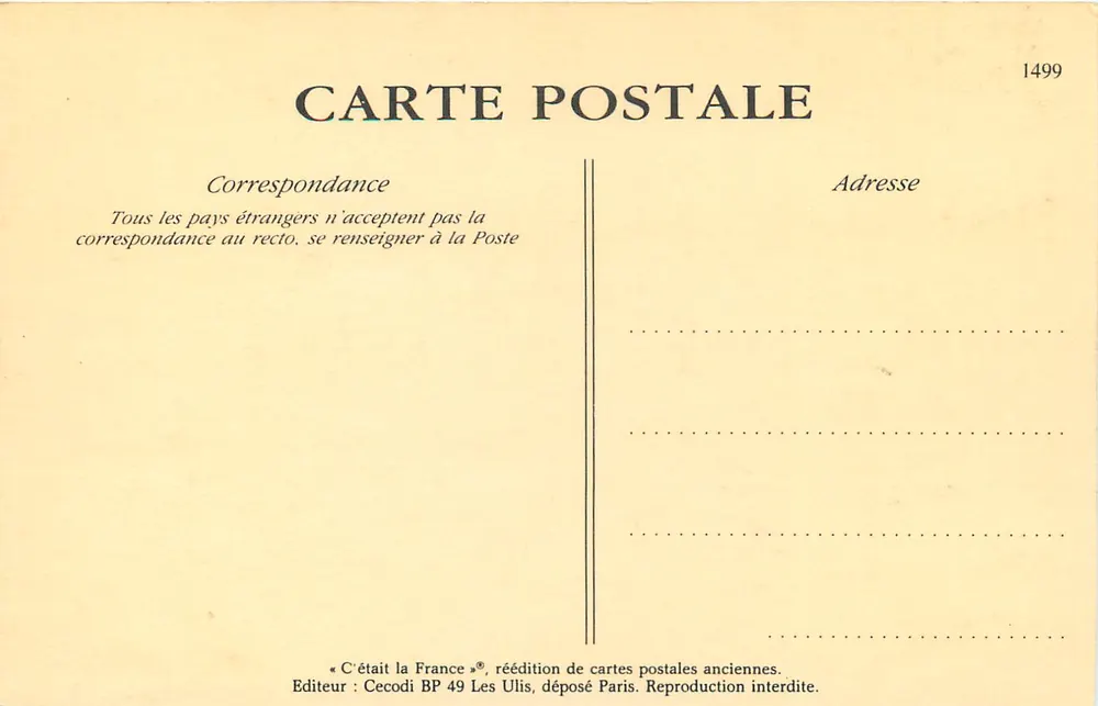 Guéret - Französischer Peugeot-Wolber-Rundkurs mit dem Concours du Petit Parisien - Der Chef der Küchen, Herr Berthélémy, versorgt die Radfahrer - Rückseite