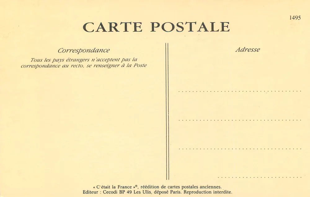 Boucheur Ambulante — Cargèse (Corse) — Cecodi BP 49 Les Ulis - Verso