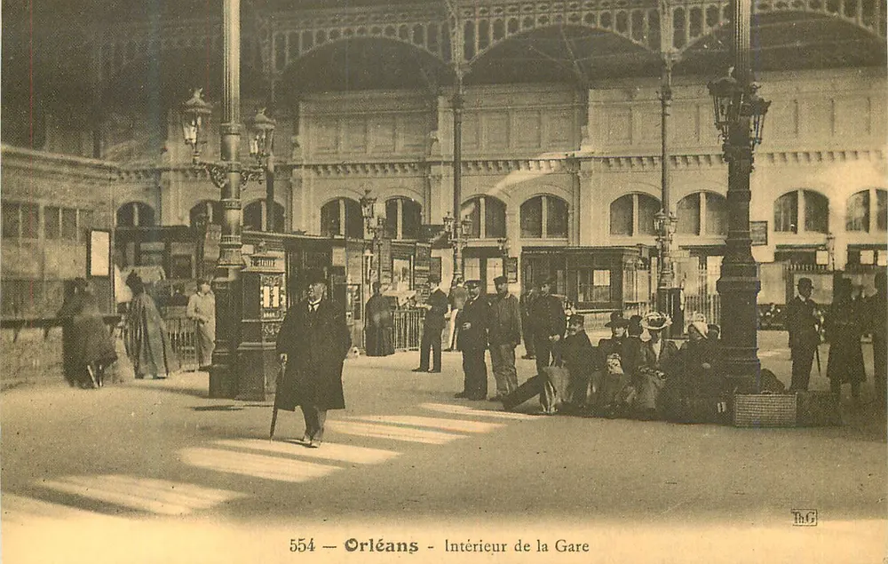 Orléans — Interior da Estação — editor LhG, n° 554 - Frente
